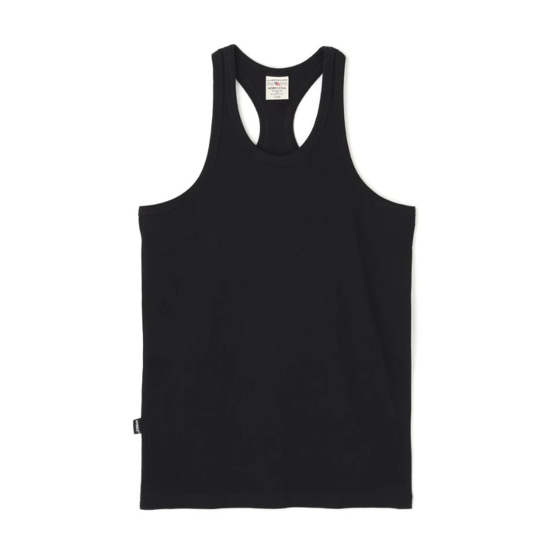 AVIREX DAILY RIB TANK TOP BACK CROSS  "BLACK" 7835937001-010
