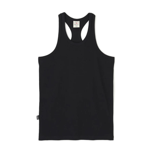 AVIREX DAILY RIB TANK TOP BACK CROSS  "BLACK" 7835937001-010