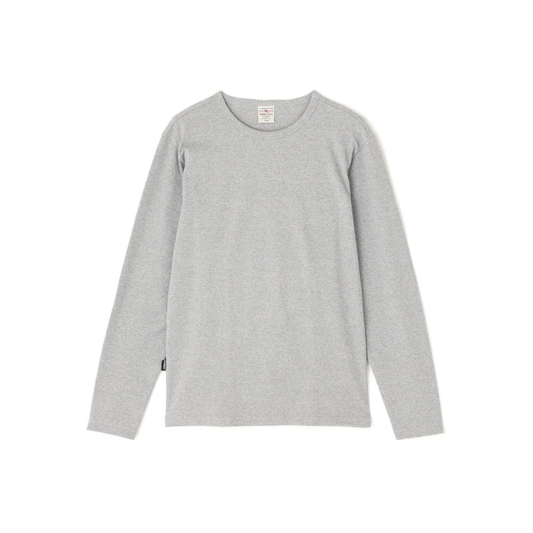 AVIREX DAILY RIB L/S CREW NECK T-SHIRT  "GRAY" 7834930019-020