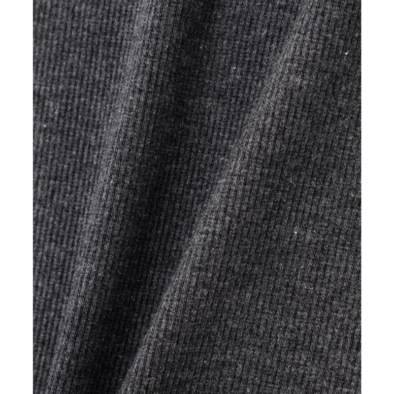 AVIREX DAILY 2/3 SLEEVE U-NECK T-SHIRT  "CHARCOAL" 7835933001-410