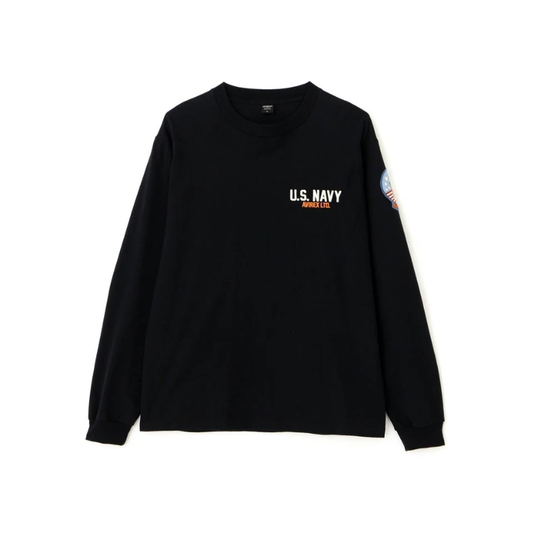 AVIREX LONG SLEEVE T-SHIRT TOPGUN "BLACK"  7833930017-010