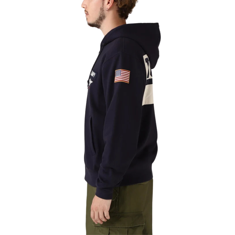 AVIREX LONG SLEEVE ZIP PARKA DUST DEVILS  "NAVY"7836931002-120