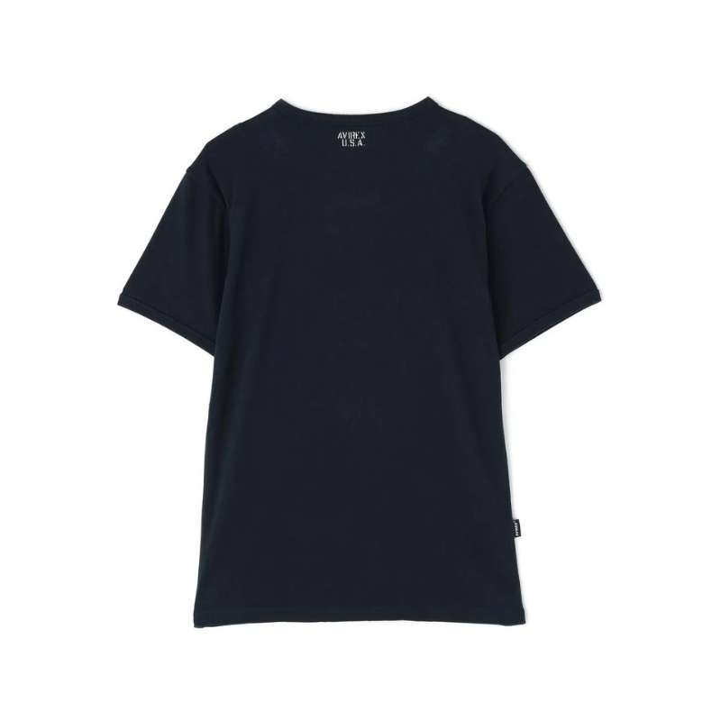 AVIREX DAILY RIB S/S V-NECK T-SHIRT  "ROYAL" 7835934005-440
