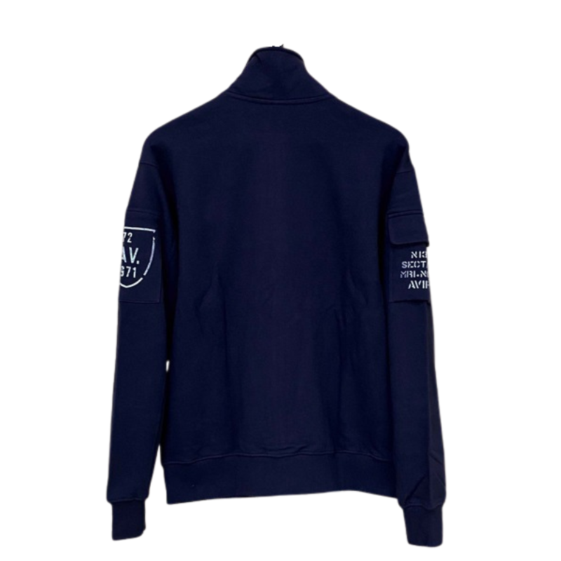 AVIREX FATIGUE STAND ZIPUP SWEAT "NAVY" 7834930001-120