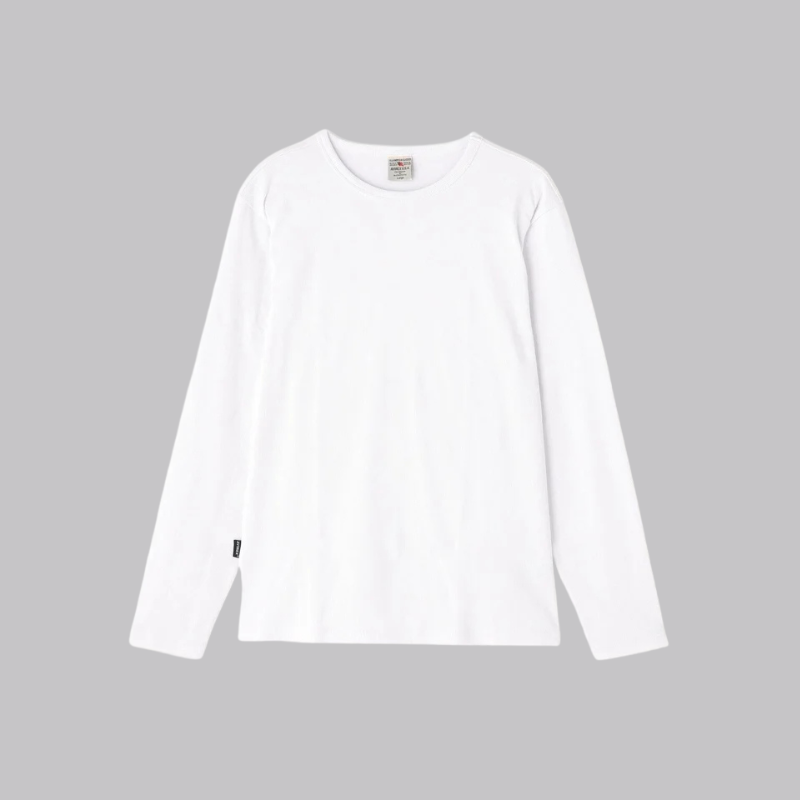 AVIREX DAILY RIB L/S CREW NECK T-SHIRT  "WHITE" 7834930019-030