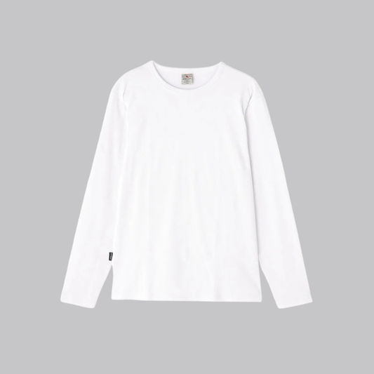 AVIREX DAILY RIB L/S CREW NECK T-SHIRT  "WHITE" 7834930019-030
