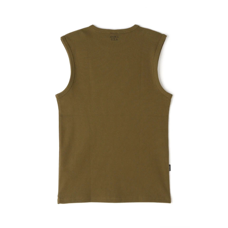 AVIREX DAILY NO SLEEVE SHIRT  "OLIVE" 7835935001-310