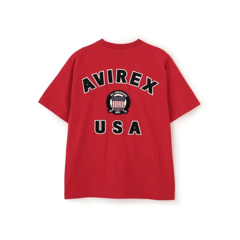 AVIREX SIGNATURE VARSITY LOGO T-SHIRT "RED"  7836934016-100