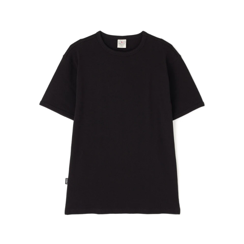 AVIREX DAILY MINI WAFFLE S/S CREW NECK T-SHIRT  "BLACK" 7835934009-010