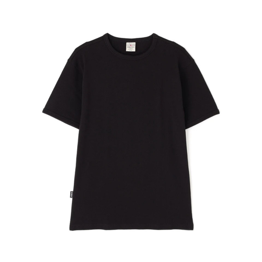 AVIREX DAILY MINI WAFFLE S/S CREW NECK T-SHIRT  "BLACK" 7835934009-010