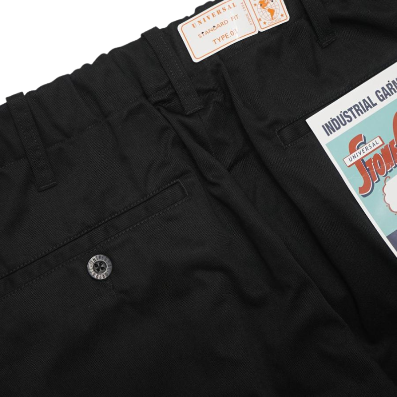 UNIVERSAL OVERALL STANDARD FIT PANTS  "BLACK" PTF-03