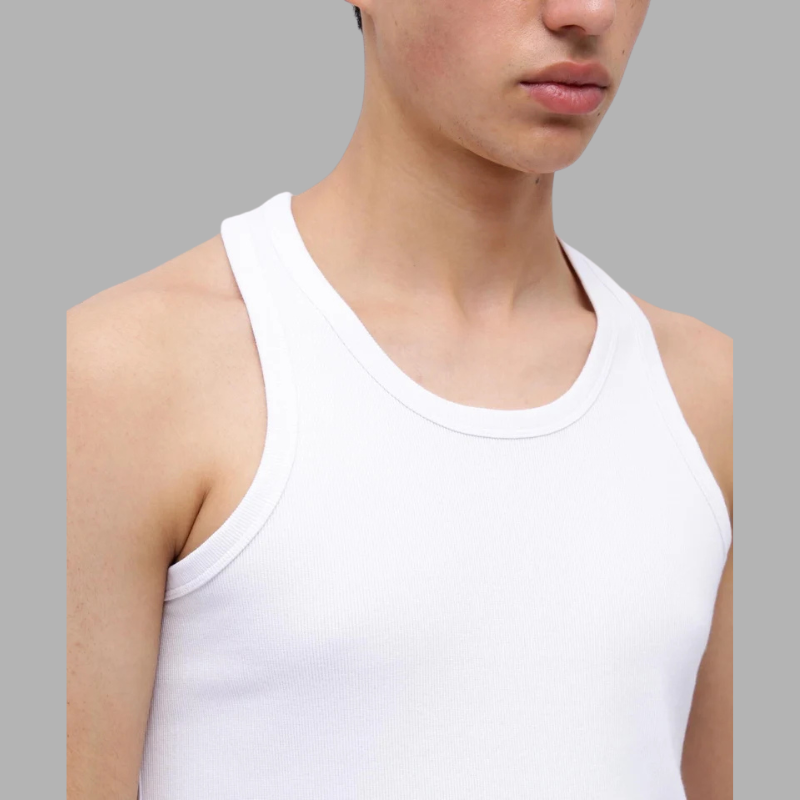 AVIREX DAILY RIB TANK TOP BACK CROSS  "WHITE" 7835937001-030