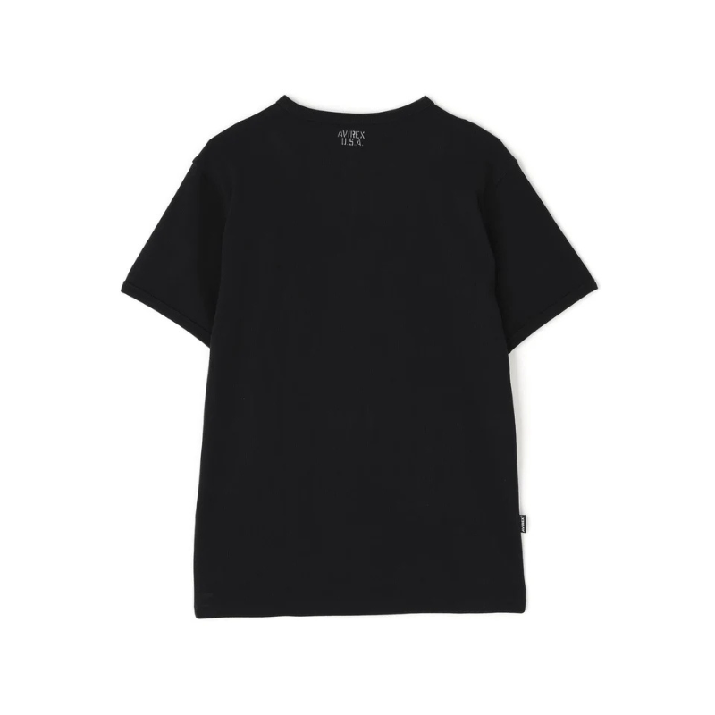 AVIREX DAILY RIB S/S CREW NECK T-SHIRT  "BLACK" 7835934006-010