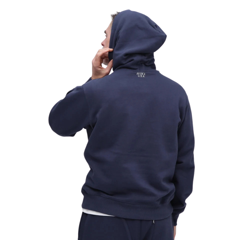 AVIREX DAILY PULLOVER SWEAT PARKA "NAVY" 7833931004-120