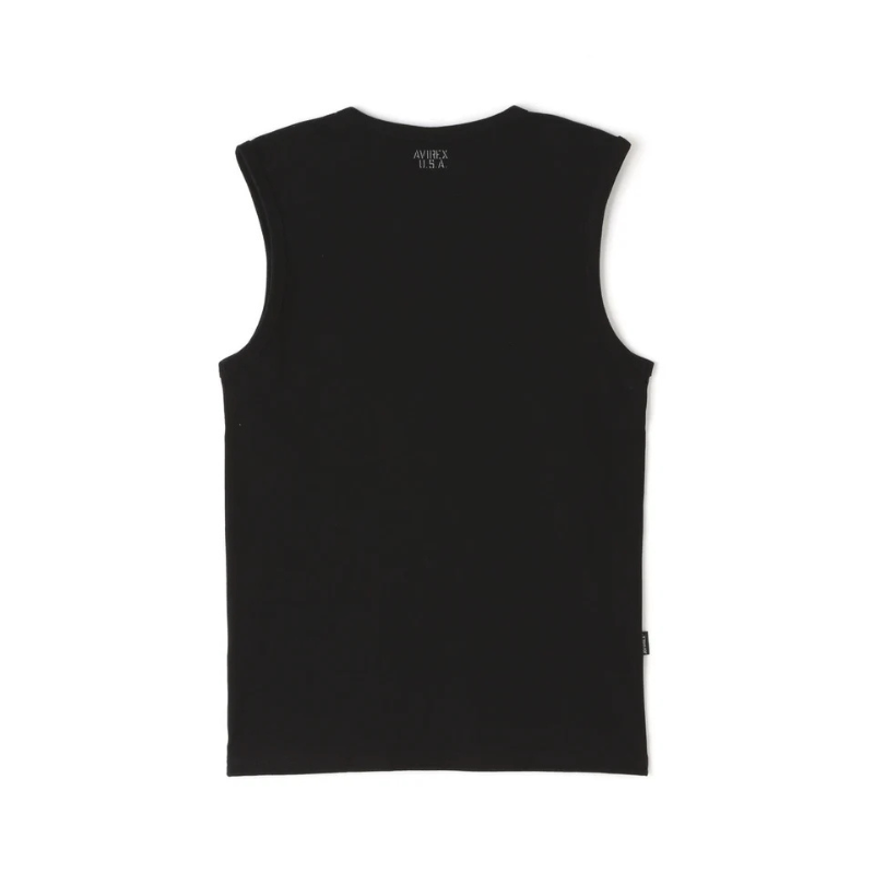 AVIREX DAILY NO SLEEVE SHIRT  "BLACK" 7835935001-010