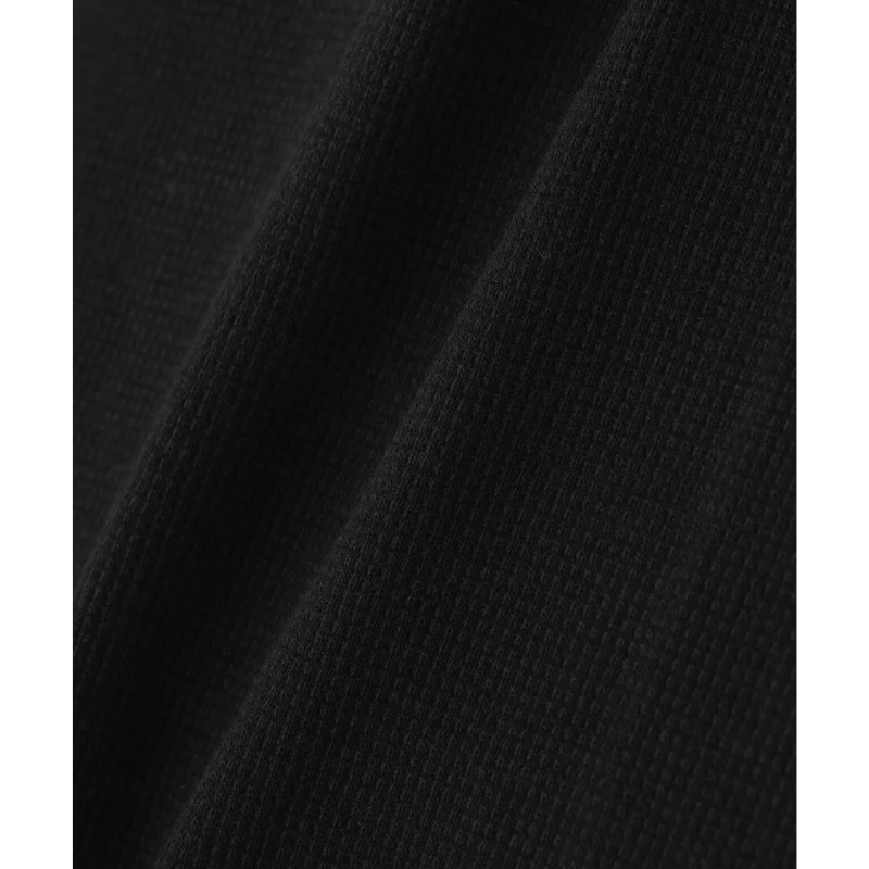 AVIREX DAILY MINI WAFFLE CREW-NECK L/S T-SHIRT  "BLACK" 7834930024-010