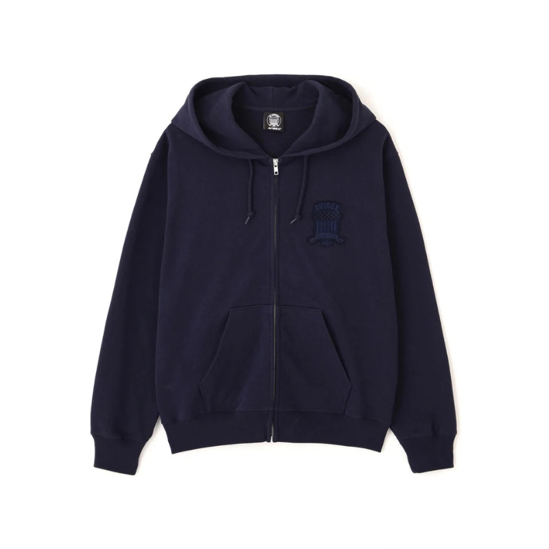 AVIREX SIGNATURE VARSITY ZIP UP PARKA "NAVY"  7836931001-120