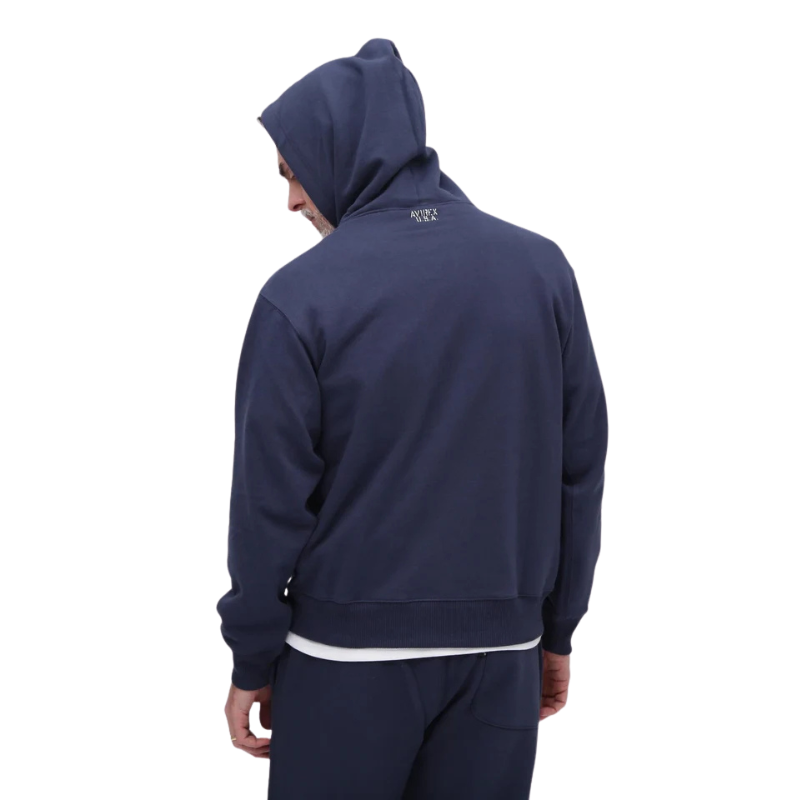 AVIREX DAILY PULLOVER SWEAT PARKA LOGO  "NAVY"7833931006-120