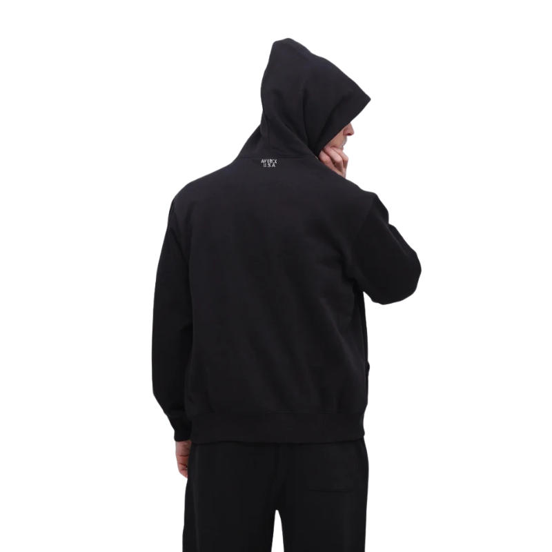 AVIREX DAILY ZIP UP SWEAT PARKA "BLACK" 7833931005-010