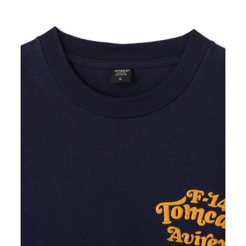 AVIREX SAGARA TOM CAT L/S T-SHIRT "NAVY"  7833930016-120