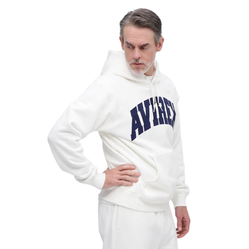 AVIREX DAILY PULLOVER SWEAT PARKA LOGO  "OFF WHITE"7833931006-033