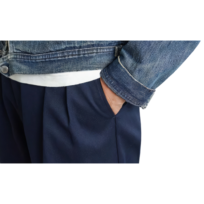 UNIVERSAL OVERALL RELAX  PANTS  "NAVY" HT-02