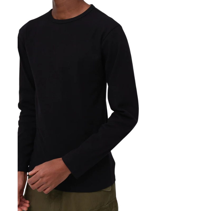 AVIREX DAILY RIB L/S CREW NECK T-SHIRT  "BLACK" 7834930019-010