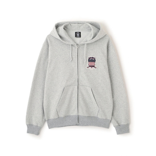AVIREX SIGNATURE VARSITY ZIP UP PARKA "GRAY"  7836931001-020