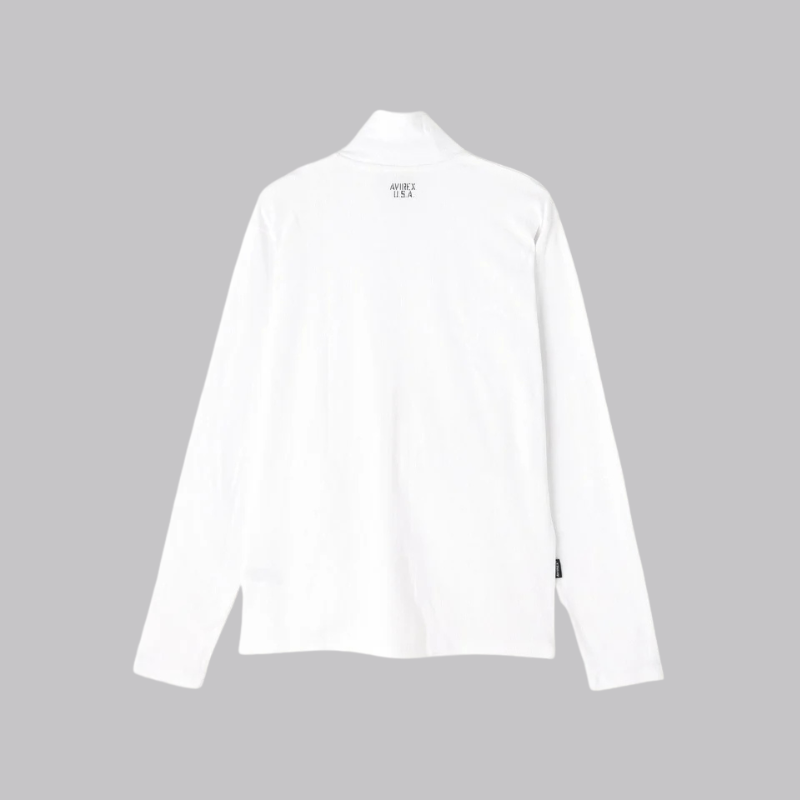 AVIREX DAILY STAND ZIP RIB JACKET  "WHITE" 7834930022-030