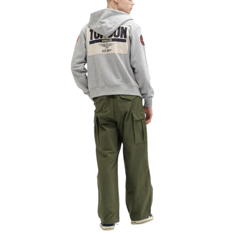 AVIREX LONG SLEEVE ZIP PARKA DUST DEVILS  "OXFORD"7836931002-382