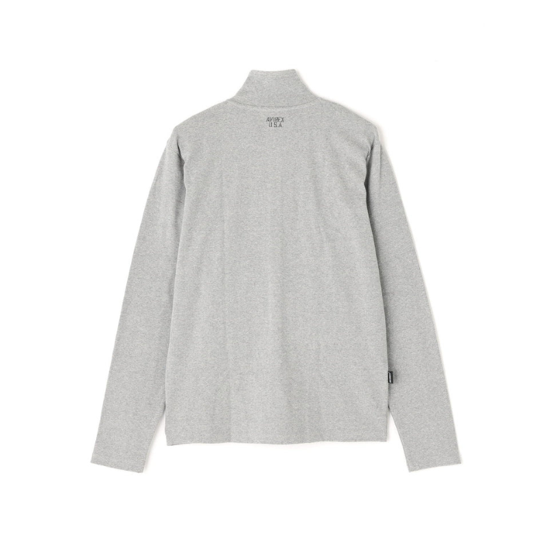 AVIREX DAILY STAND ZIP RIB JACKET  "GRAY" 7834930022-020