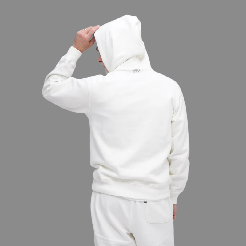 AVIREX DAILY PULLOVER SWEAT PARKA "OFF WHITE" 7833931004-033