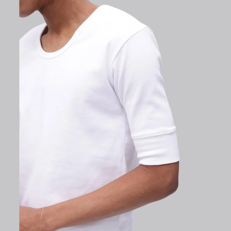 AVIREX DAILY HALF SLEEVE U-NECK T-SHIRT  "WHITE" 7834934024-030