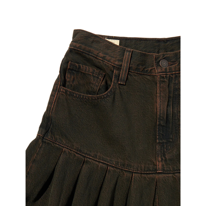 Levi’s YOKED PLEATED SKIRT "BROWN" 0089T-0001