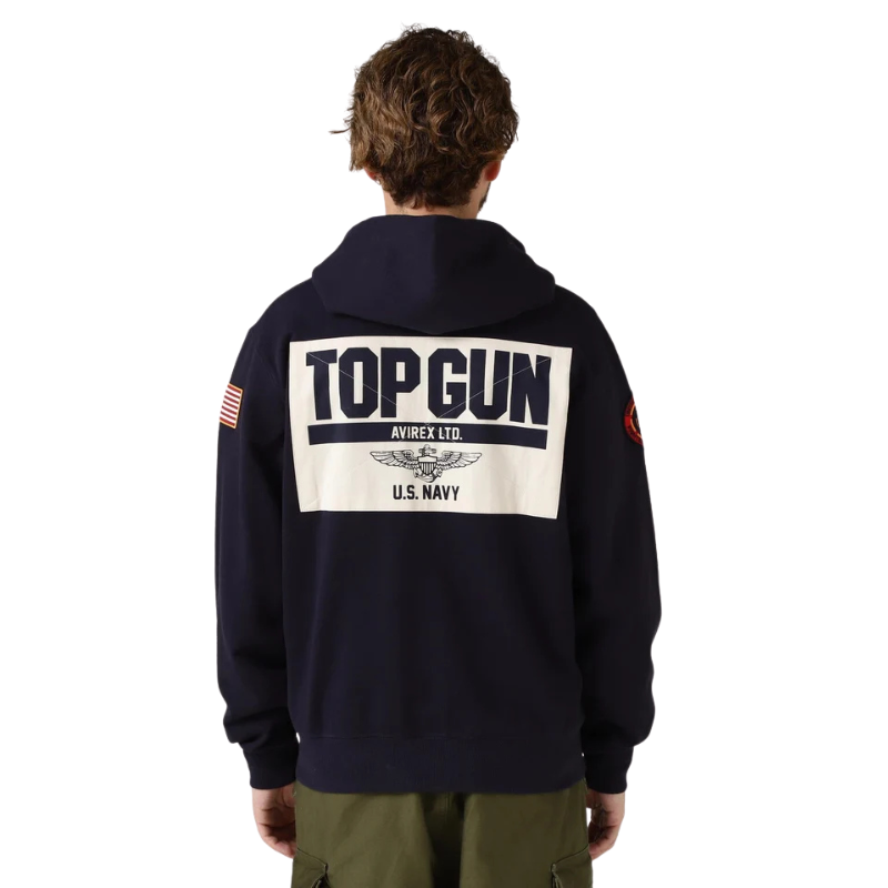 AVIREX LONG SLEEVE ZIP PARKA DUST DEVILS  "NAVY"7836931002-120