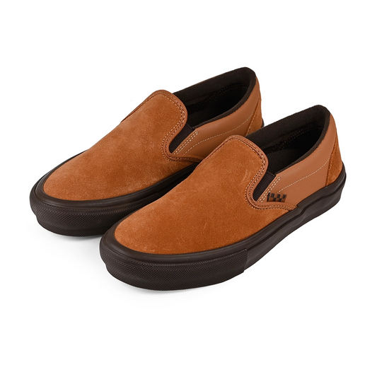 【Exclusive】VANS M SKATE SLIP-ON BROWN/GUM