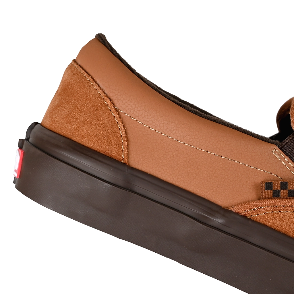 【Exclusive】VANS M SKATE SLIP-ON BROWN/GUM