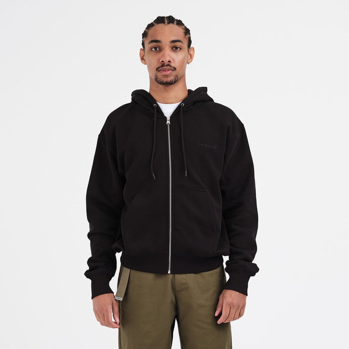 【Exclusive】 Last Resort AB Zip Hoodie-Script Logo "Black"