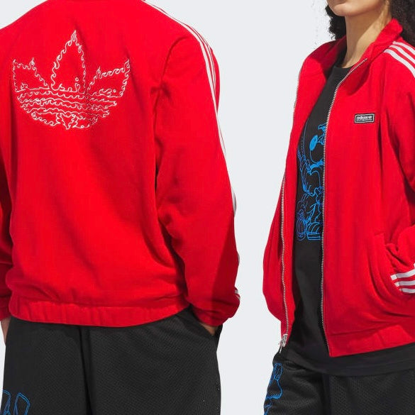 【Exclusive】adidas SB × Kogancult Superfire Track Top "Better Scarlet / Light Solid Grey"